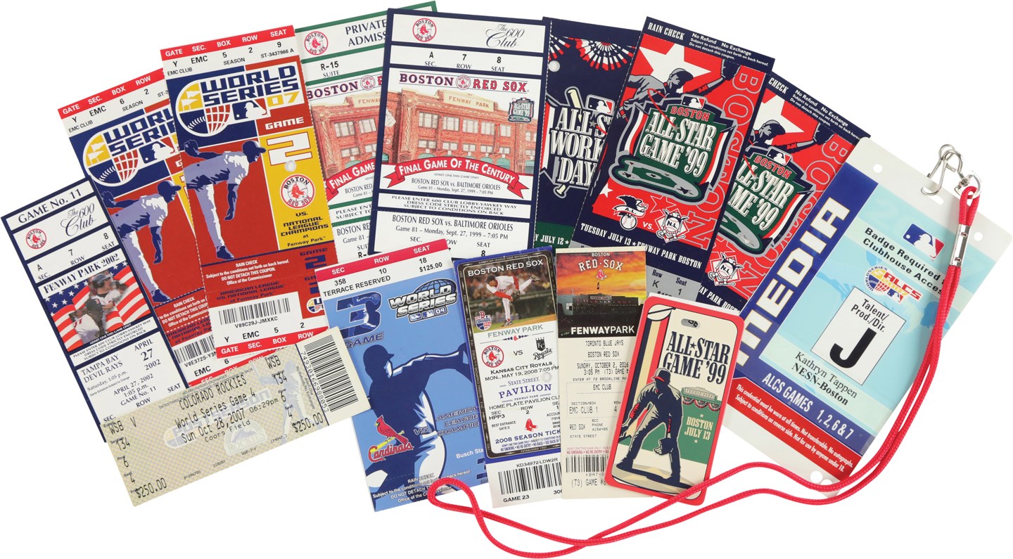 - Boston Red Sox Ticket Collection w/ALCS Pass (14)