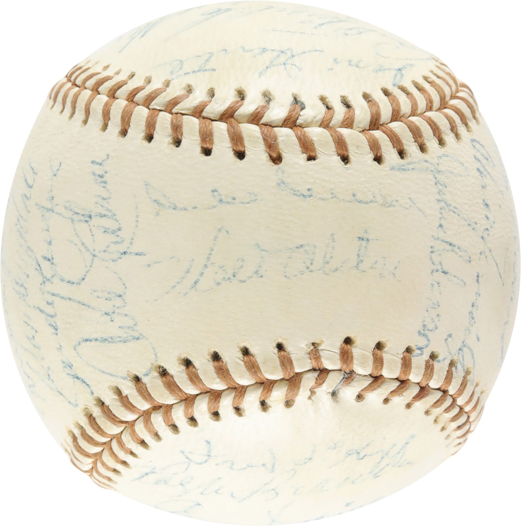- 1956 Brooklyn Dodgers NL Champions Team Signed Baseball w/Robinson & Campanella (PSA)