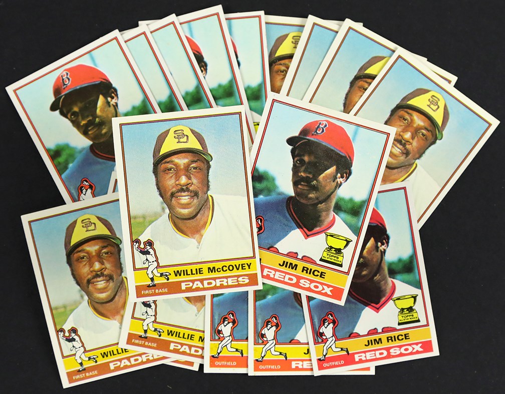 - 1976 Topps Baseball Willie McCovey & Jim Rice Card Hoard (65)