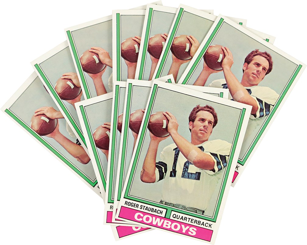 - 1974 Topps Football #400 Roger Staubach Card Collection (20)
