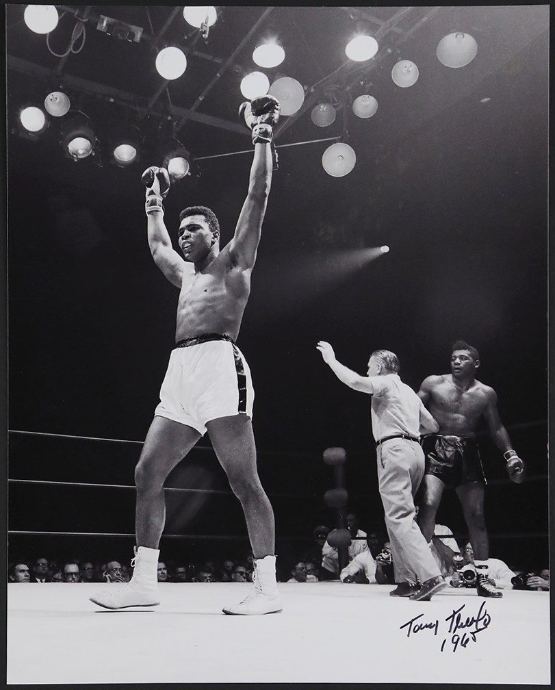 Vintage Sports Photographs - 1965 Muhammad Ali vs. Floyd Patterson Original Photograph Signed By Photographer Tony Triolo