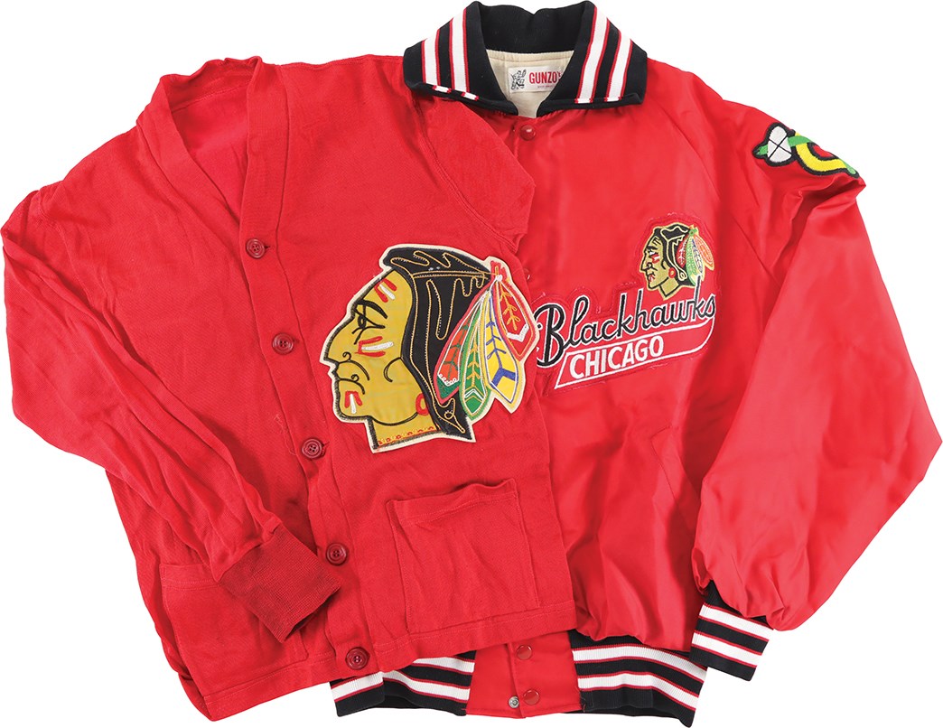 - Chicago Blackhawks Collection with 1970s Coach's Sweater and 1980s Jacket (12)