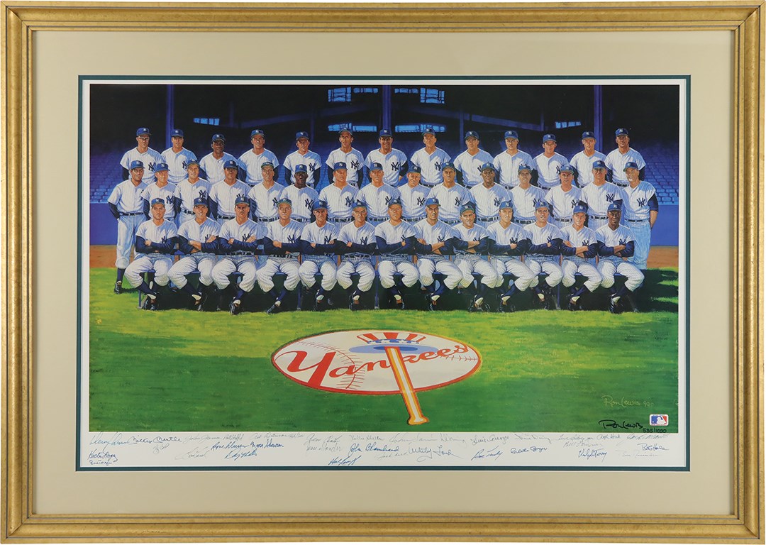 - 1961 World Champion New York Yankees Reunion Team-Signed Limited Edition Lithograph (PSA)