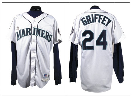 Baseball Jerseys - 1998 Ken Griffey Jr. Game Worn Jersey and Turtle Neck