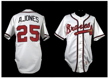 Braves - 1996 Andruw Jones Game Worn Rookie Jersey