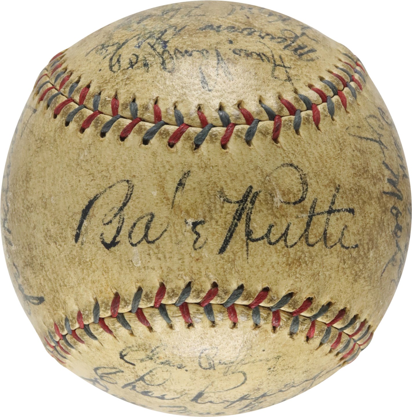 - 932-34 World Champion Era New York Yankees Team-Signed Baseball (PSA)