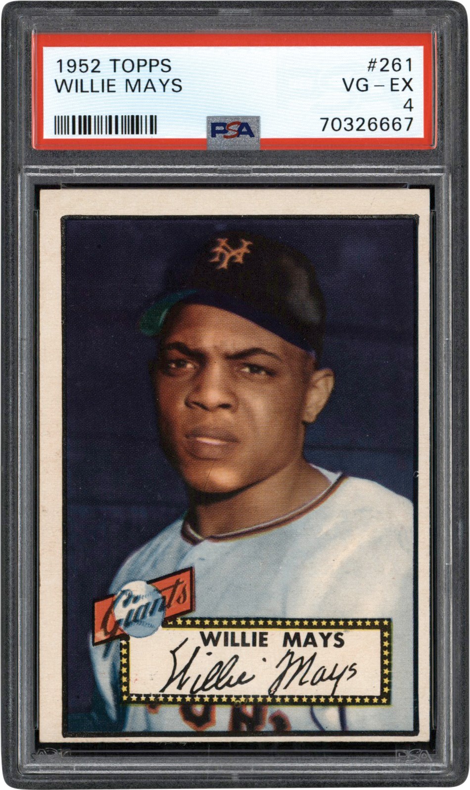 - 1952 Topps #261 Willie Mays PSA VG-EX 4 - Newly Discovered Example