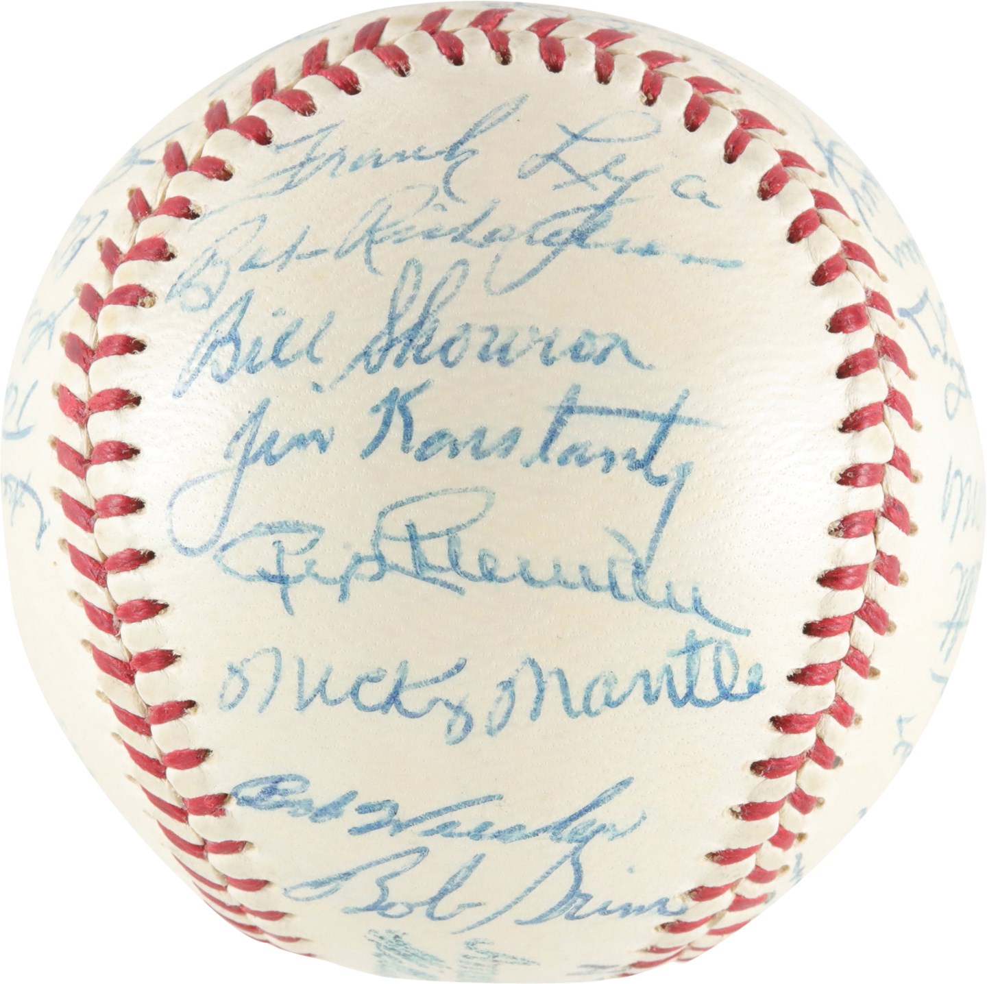 - Superb 1955 New York Yankees Team-Signed Baseball (PSA NM-MT 8 Overall)