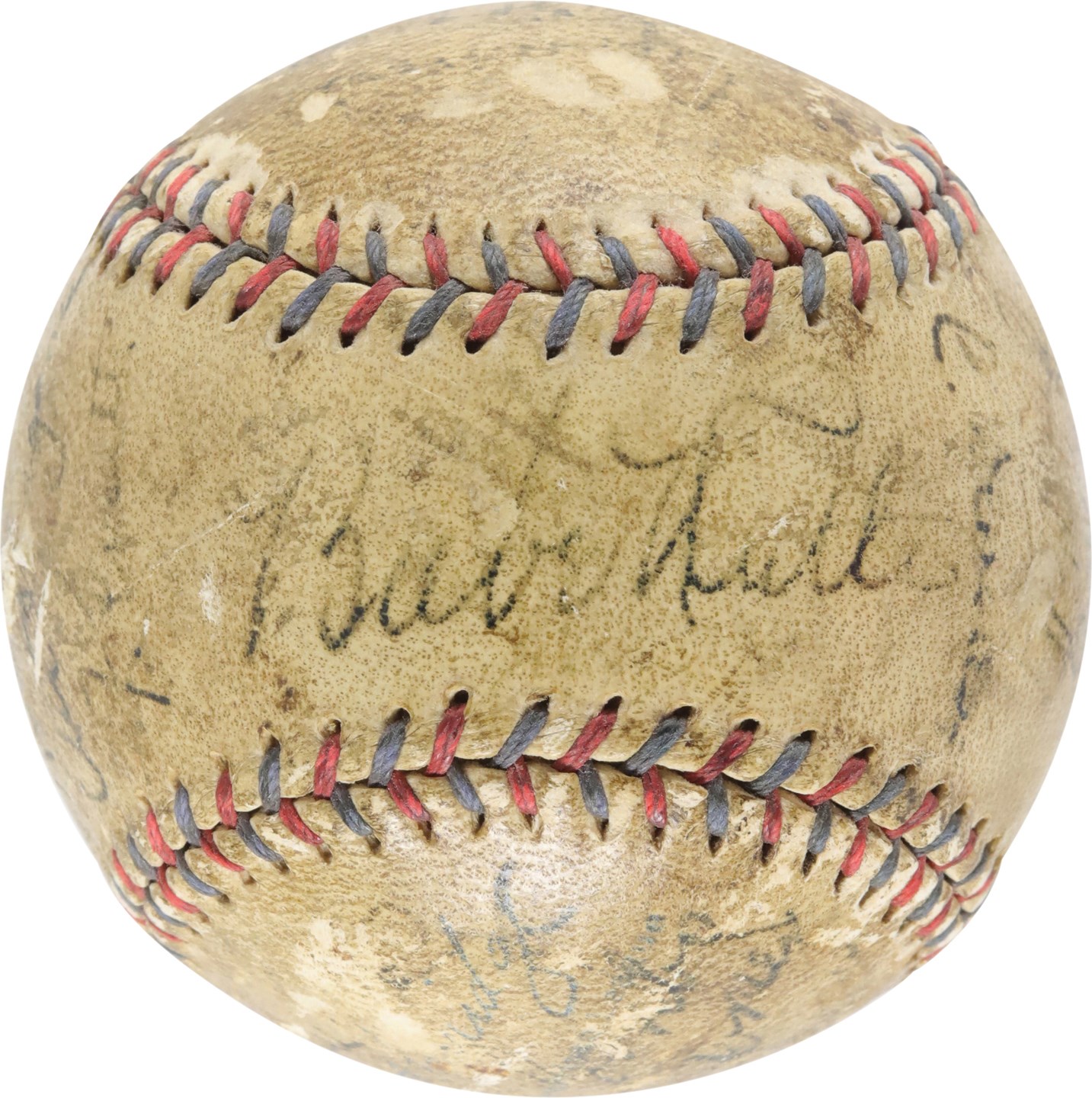 - 1932 World Champion New York Yankees Team-Signed Baseball w/Ruth & Gehrig (PSA)