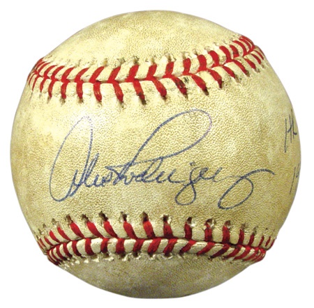 Game Used Baseballs - 1998 Alex Rodriguez Signed Home Run #20 Baseball