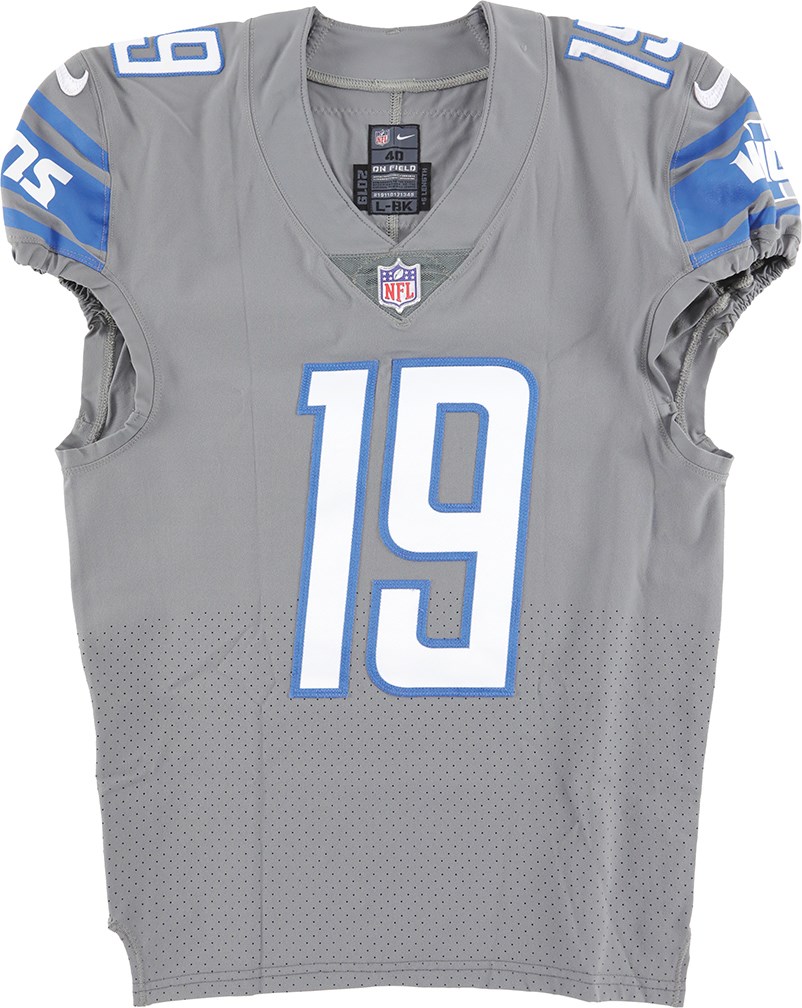 Football - 10/25/20 Kenny Golladay Detroit Lions Game Worn Jersey - Season High 114 Yard Game (Photo-Matched)