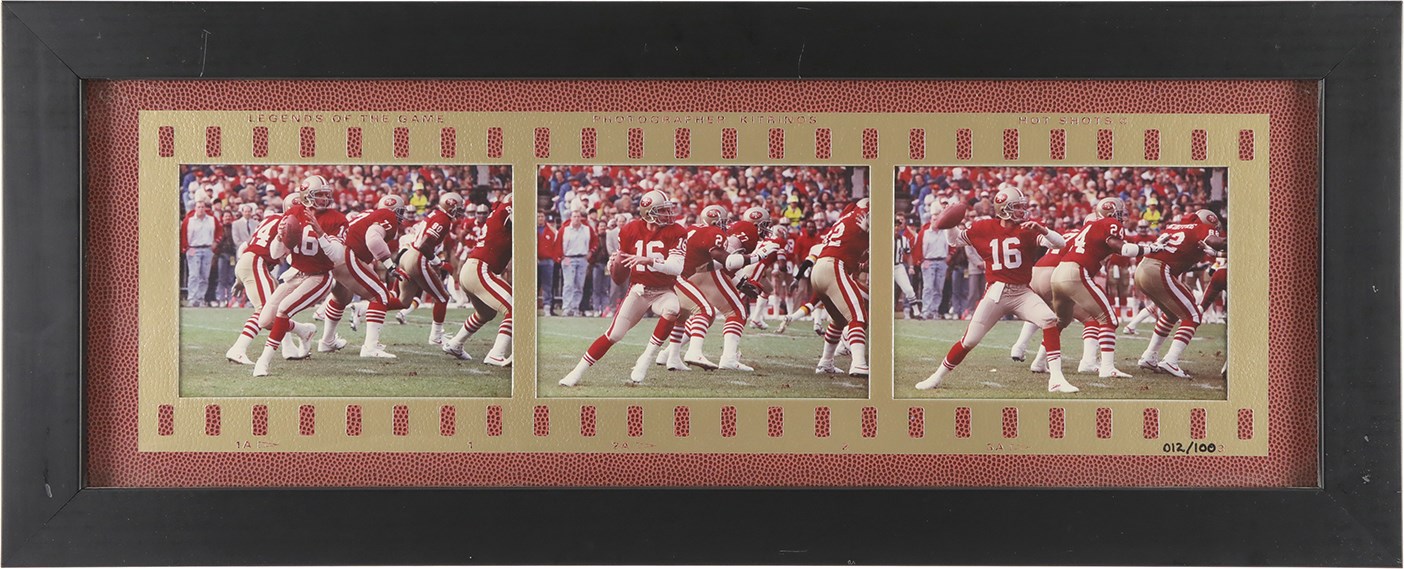 Football - Joe Montana Instant Replay Legends of the Game Limited Edition Display (12/100)