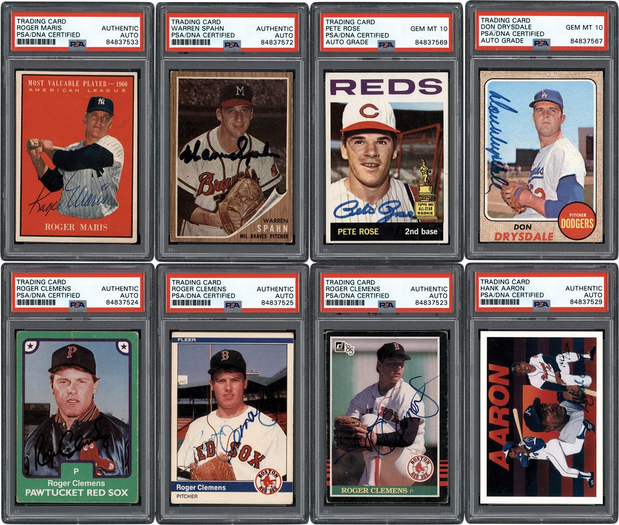 - Signed 1957-1985 Card Collection w/Roger Maris & Pete Rose (49)