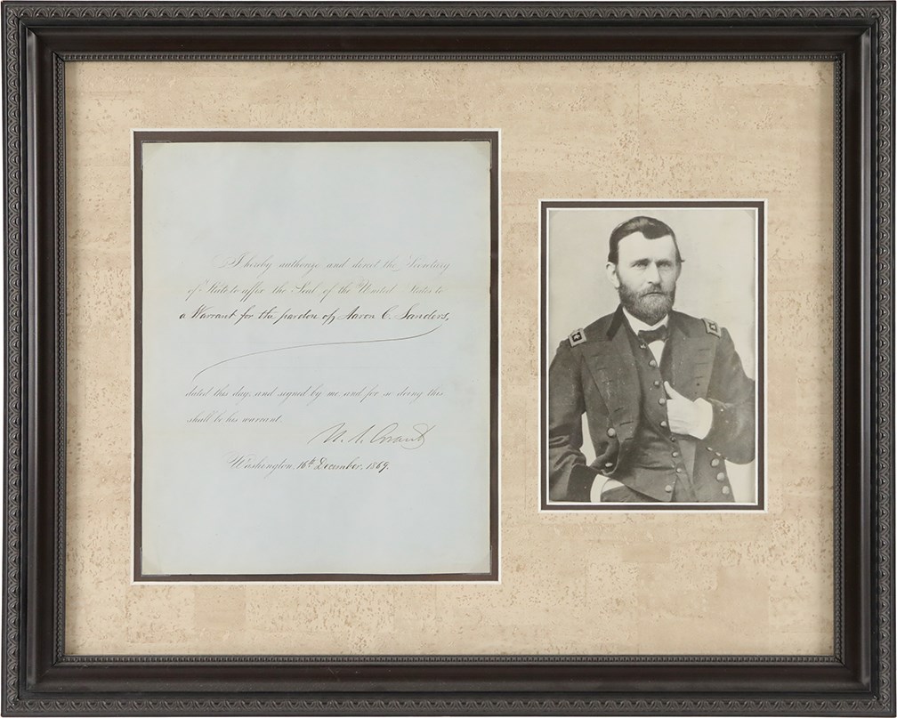 Rock And Pop Culture - 1869 Ulysses S. Grant Signed Document (PSA)
