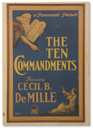 1923 The Ten Commandments Film Poster (26x40”)