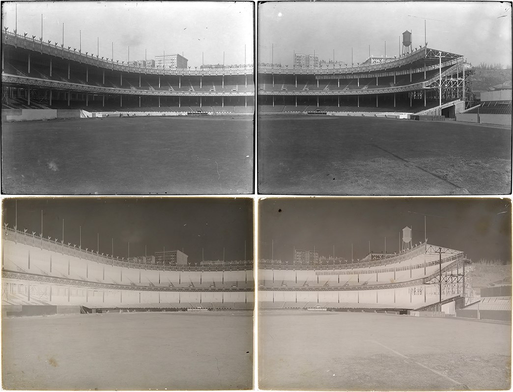 The Brown Brothers Photograph Collection - Fantastic Polo Grounds Panorama Original Glass Plate Negatives