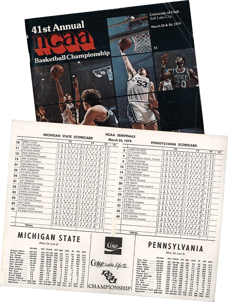 - 1979 NCAA Final Four Program (Bird/Magic Finals.)