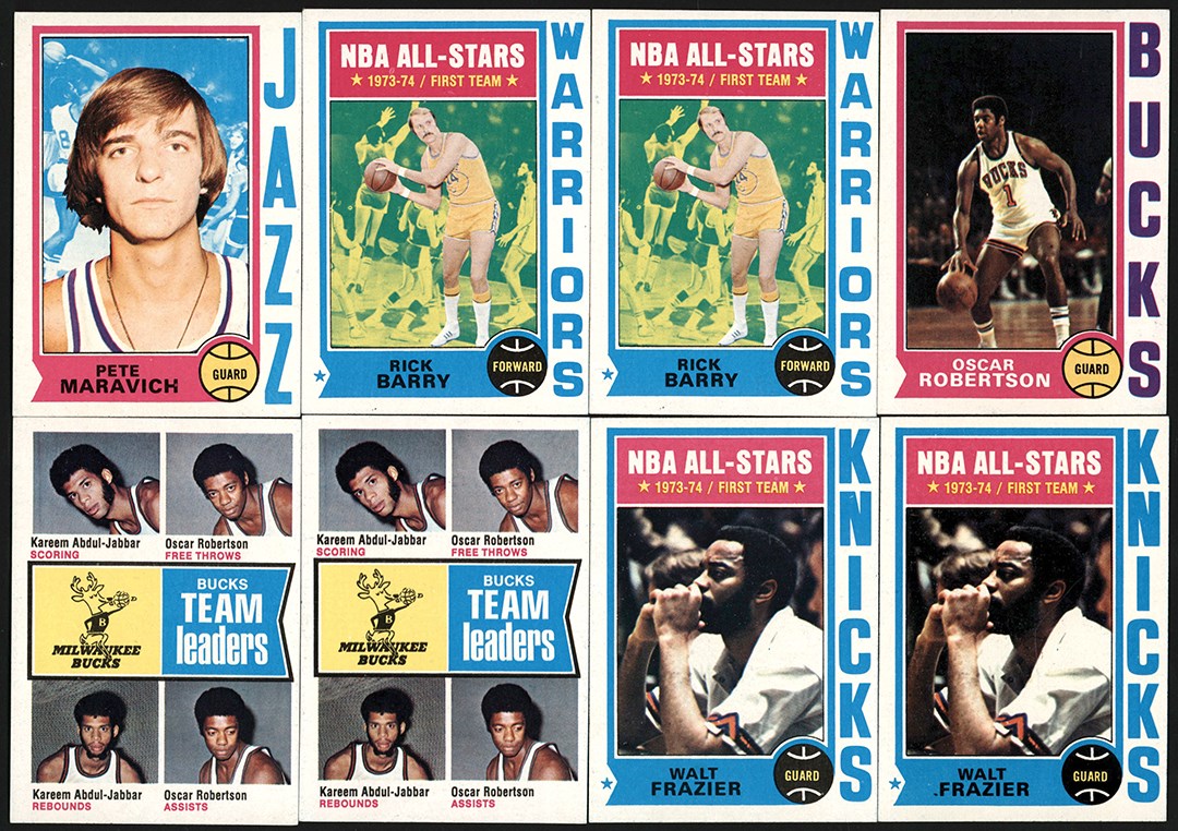 Basketball Cards - 1974-1975 Topps Basketball Vending Card Collection (375+)