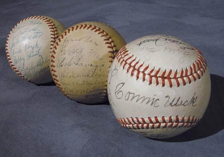 Autographed Baseballs - Philadelphia Athletics Team Signed Baseballs