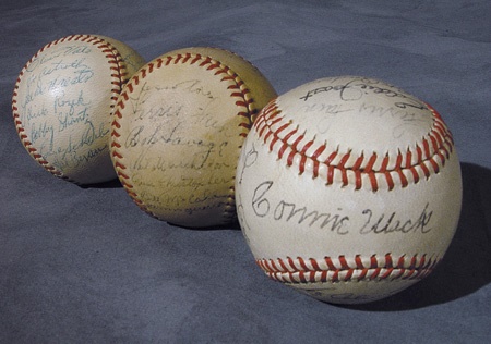 Philadelphia Athletics Team Signed Baseballs