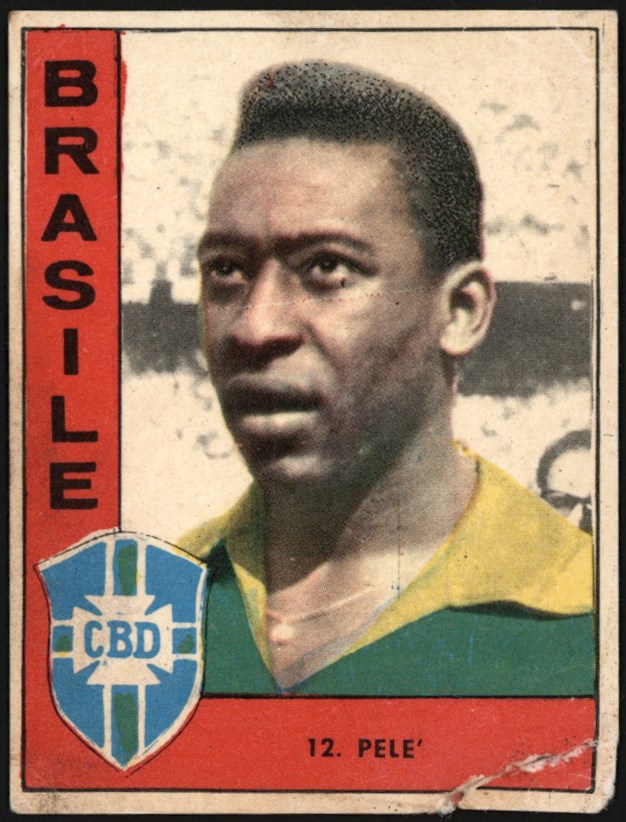 - 1963 Imperia Calciatori Soccer #12 Pele Sticker Card