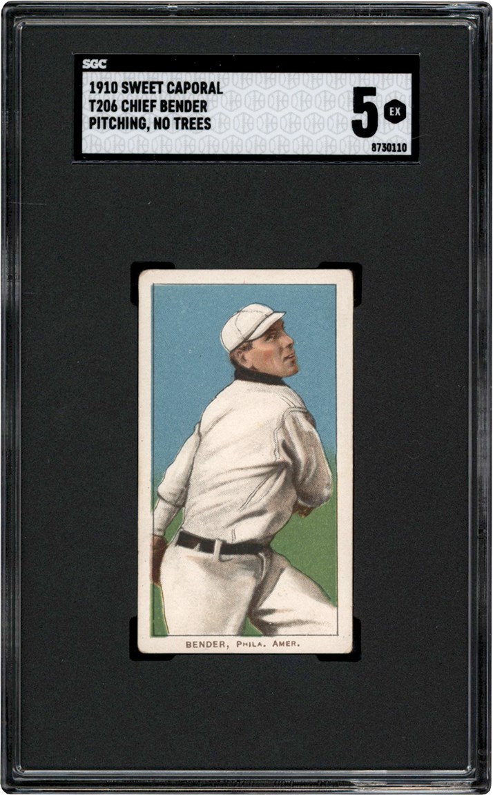 - 909-1911 T206 Chief Bender (Pitching No Trees) SGC EX 5