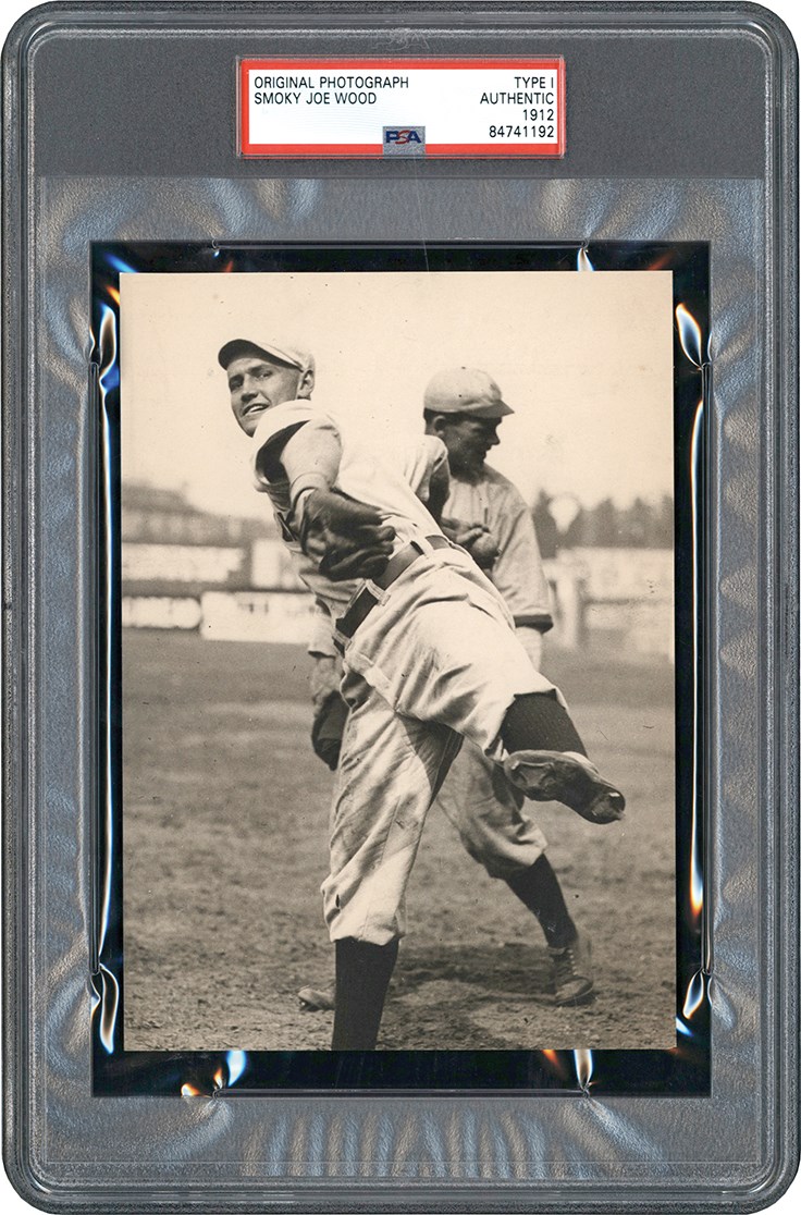 Vintage Sports Photographs - 1912 Smoky Joe Wood Photograph (PSA Type I)