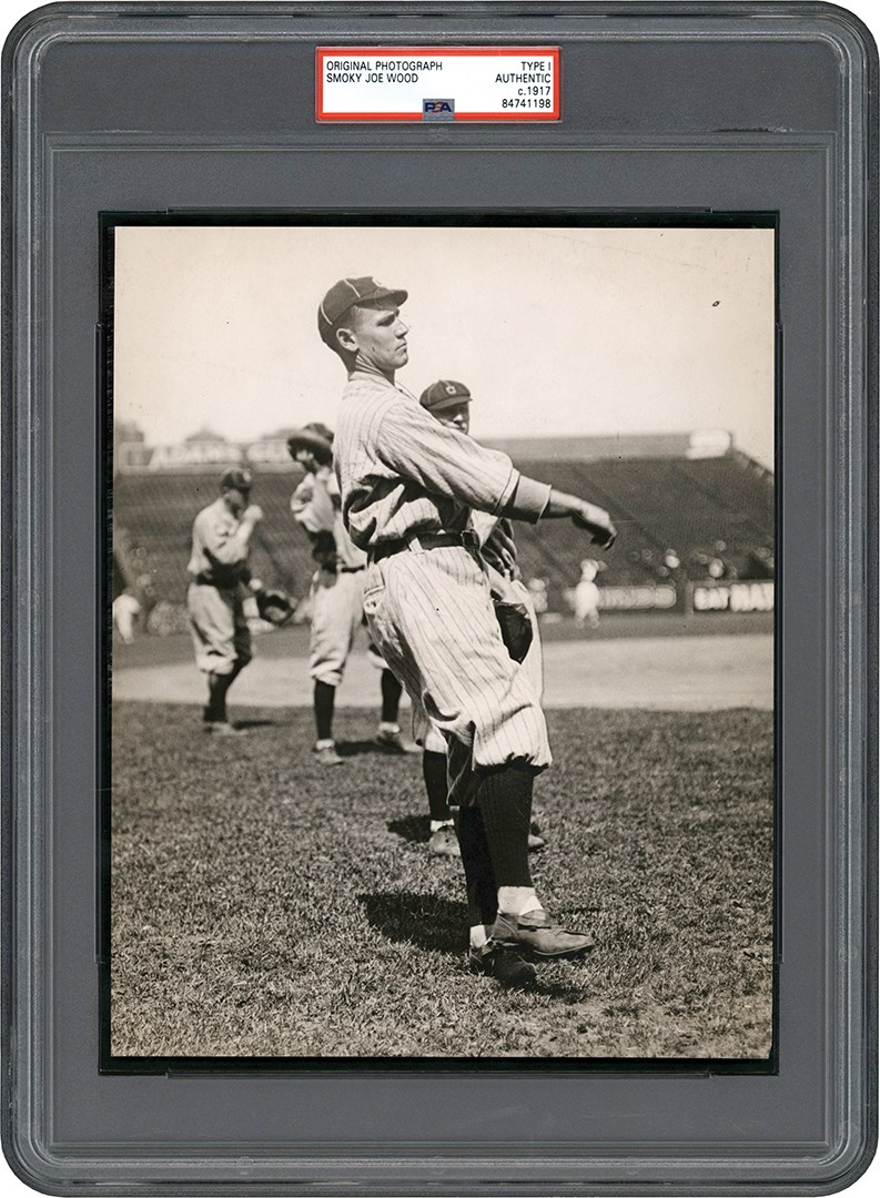 Vintage Sports Photographs - Circa 1917 Smokey Joe Wood Photograph (PSA Type I)