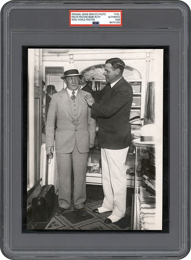 - 1930 Babe Ruth and Knute Rockne Photograph (PSA Type I)