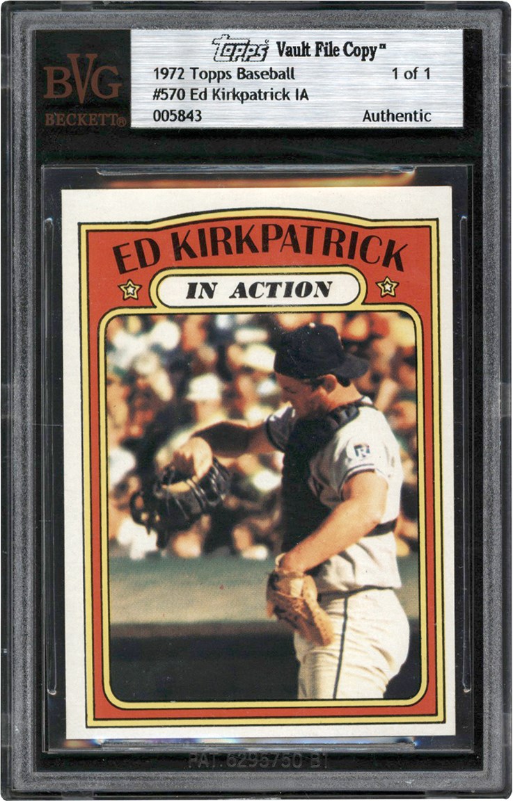 - 1972 Topps Baseball Vault Copy #570 Ed Kirkpatrick Card #1/1