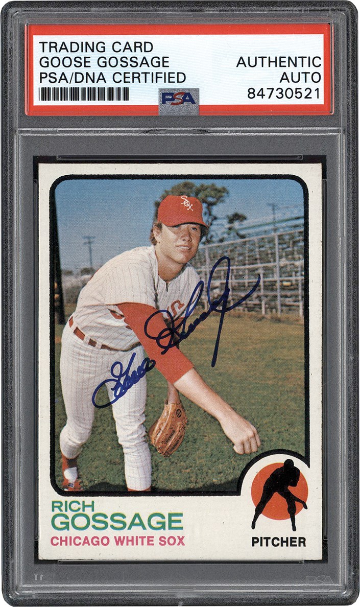 - Signed 1973 Topps Goose Gossage Rookie Card PSA