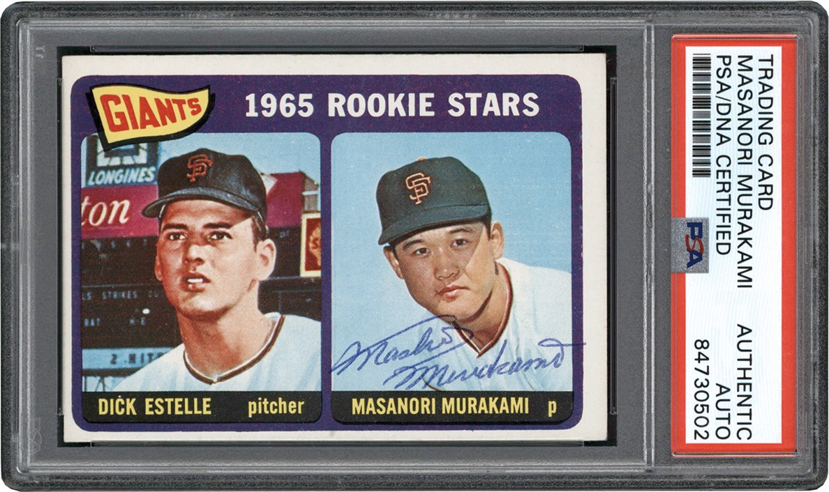 - igned 1965 Topps Giants Rookie Stars w/Masanori Murakami (PSA)