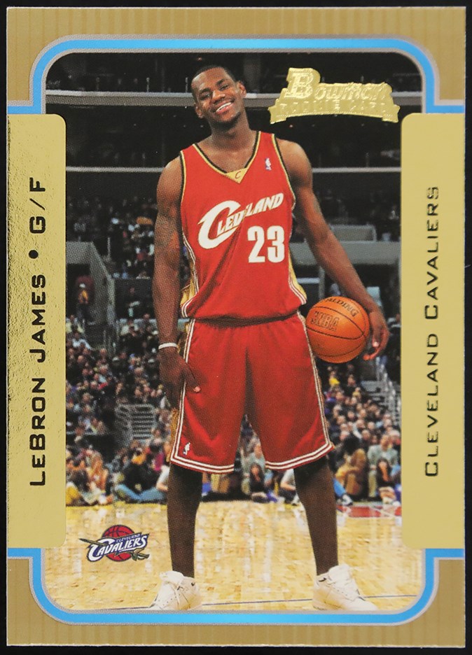 Basketball Cards - 2003 Bowman Gold Basketball #123 LeBron James Rookie Card