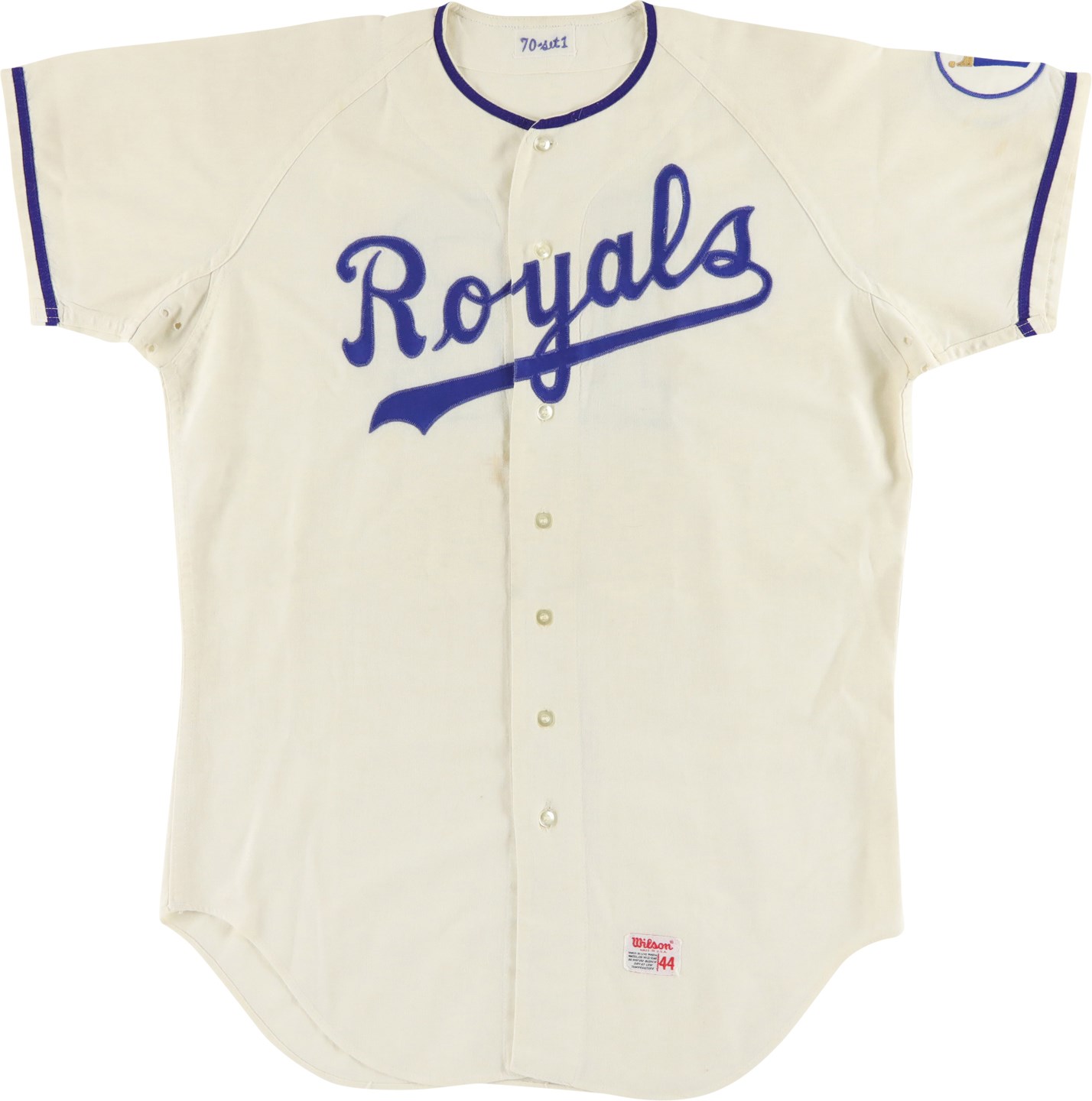 - 1970 Pat Kelly Kansas City Royals Game Worn Jersey - Rare All Original from Franchise's Second Year