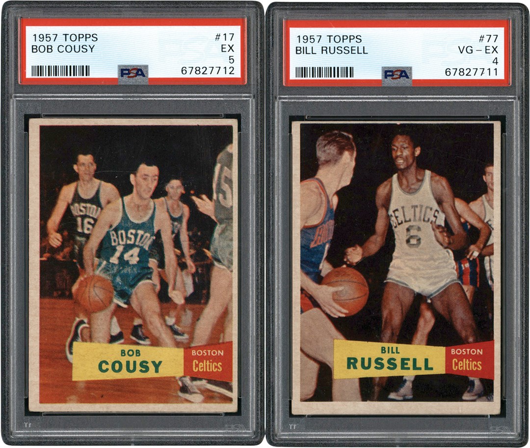 - 1957-1958 Topps Basketball Complete Set w/PSA 4 Bill Russell Rookie Card   (80)
