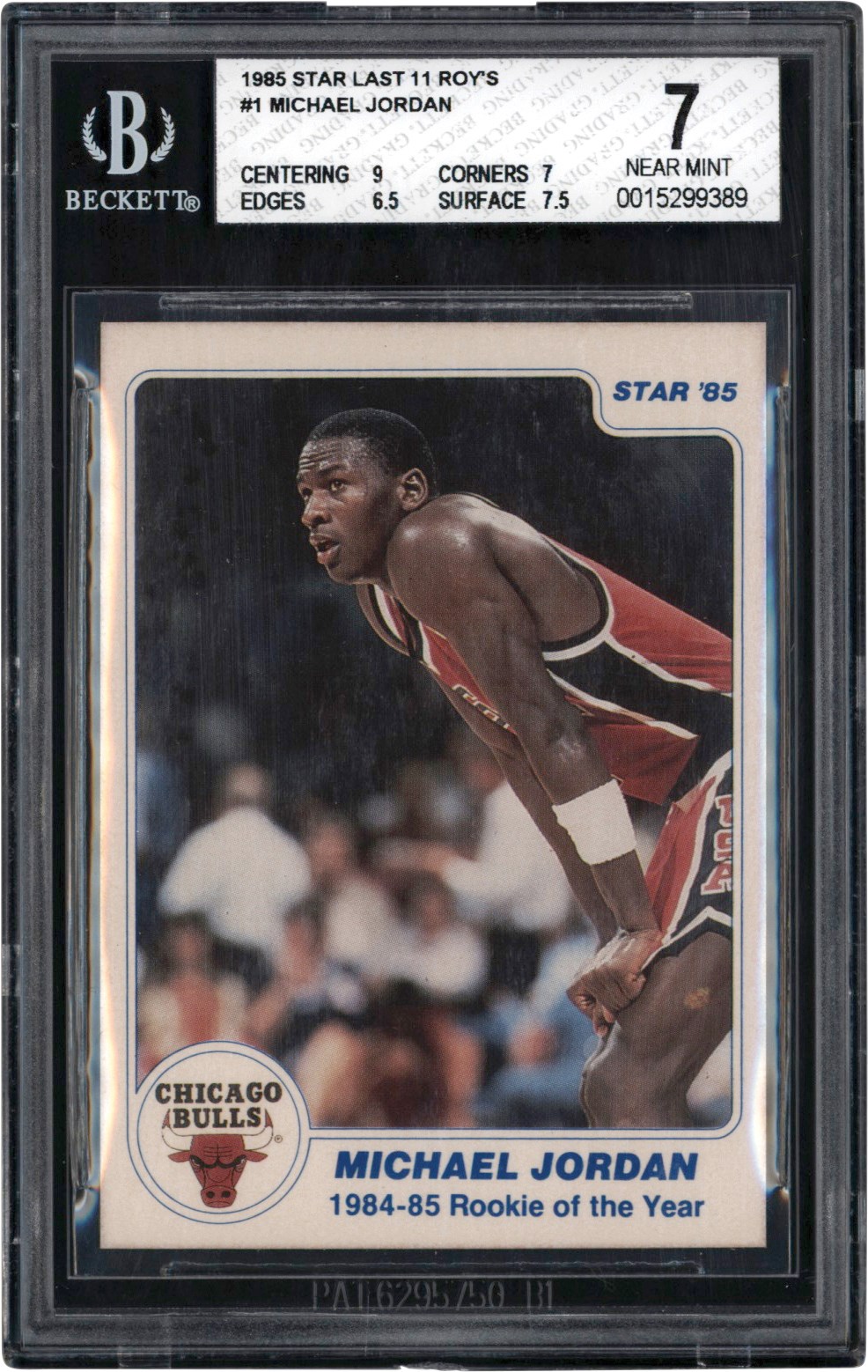 Basketball Cards - 1985 Star Basketball Last 11 ROYs #1 Michael Jordan BGS NM 7