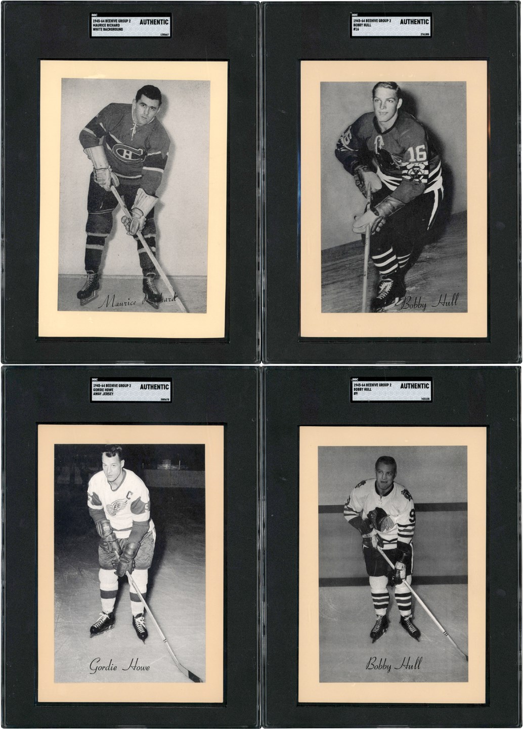 - 1945-67 Beehive Hockey Collection w/Gordie Howe & Bobby Hull (14)