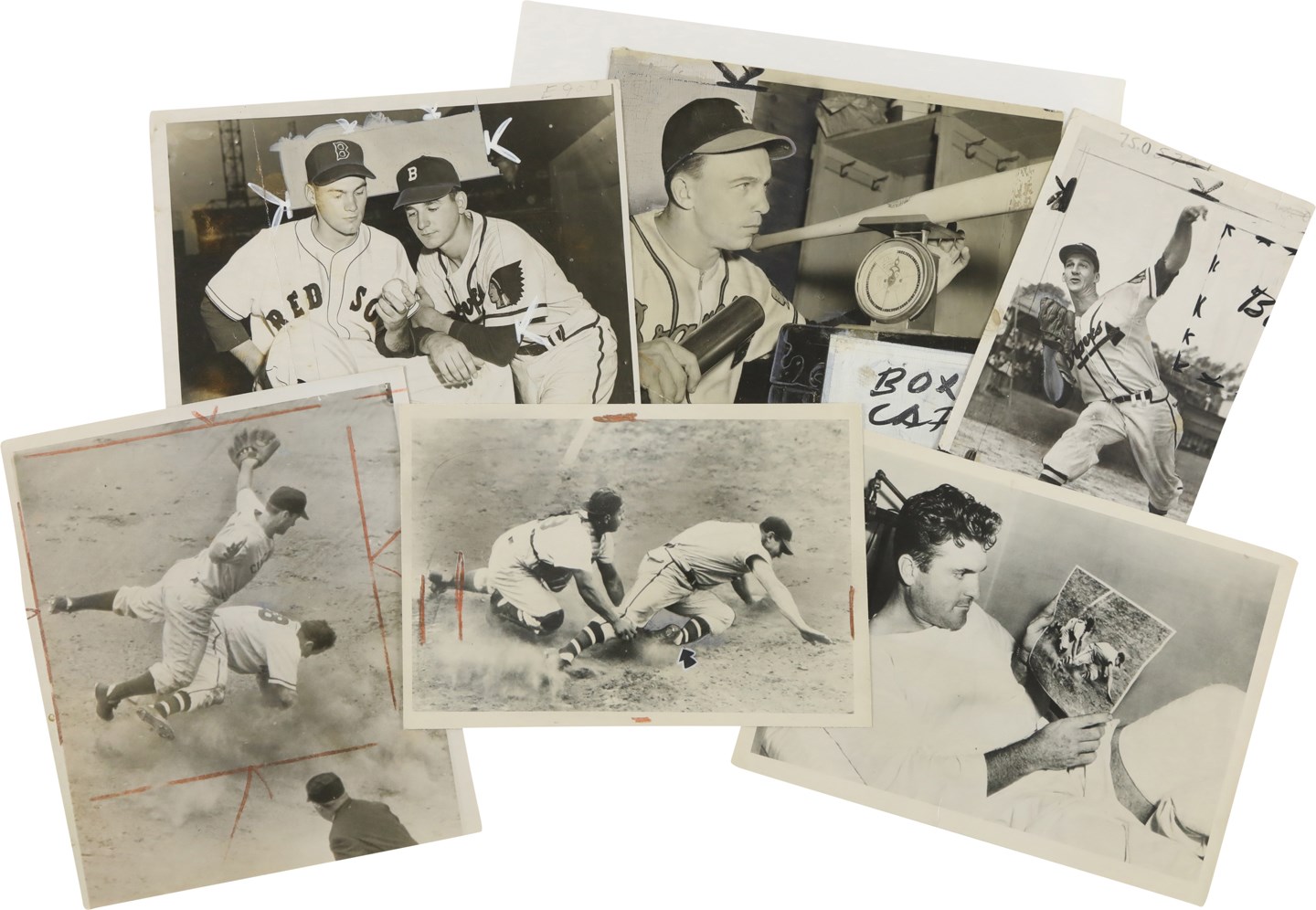 Vintage Sports Photographs - 1940s-50s Boston Braves Wire Photos (61)