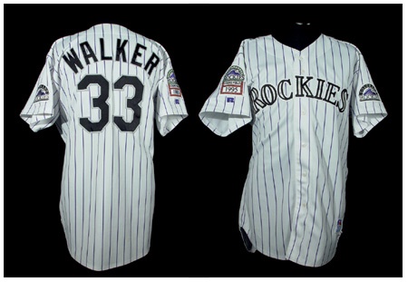 Baseball Jerseys - 1995 Larry Walker Game Worn Jersey