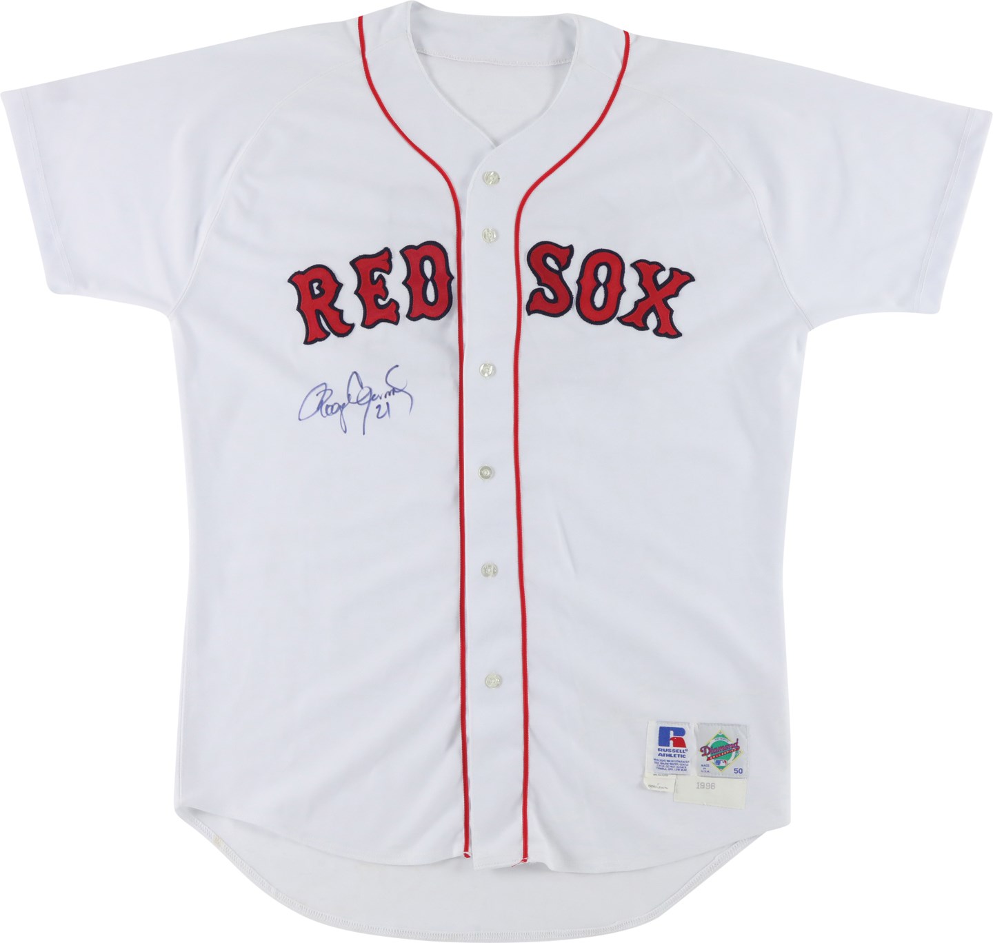 - 1996 Roger Clemens Boston Red Sox Signed Game Worn Jersey (PSA)