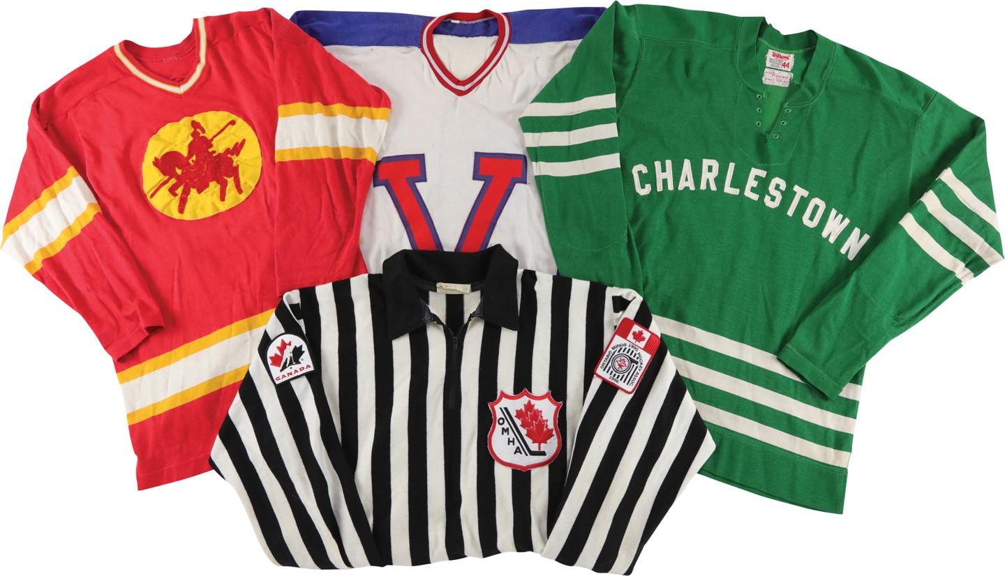 - Minor League or College Game Used Hockey Jerseys (4)