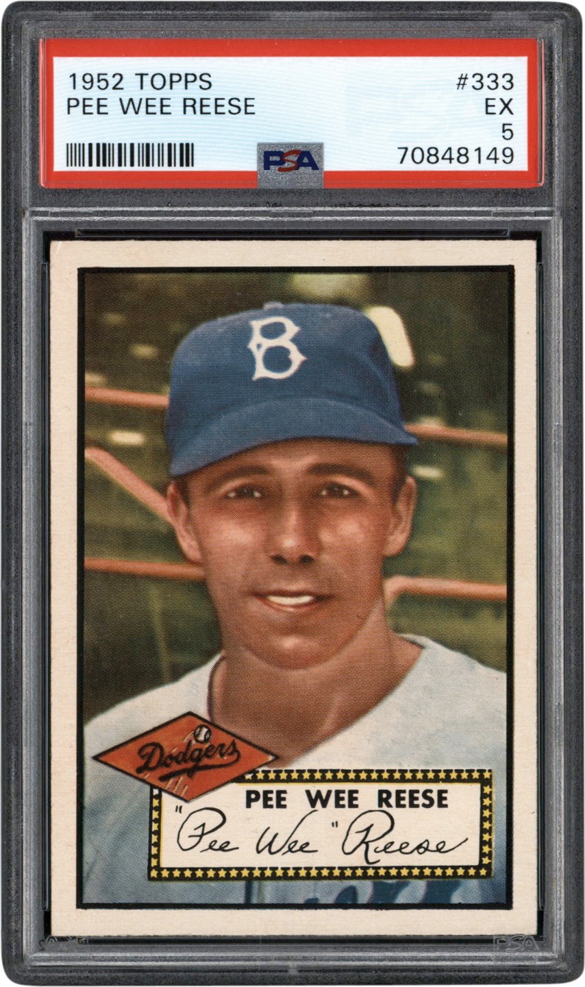 - 1952 Topps #333 Pee Wee Reese PSA EX 5 - Newly Discovered Example