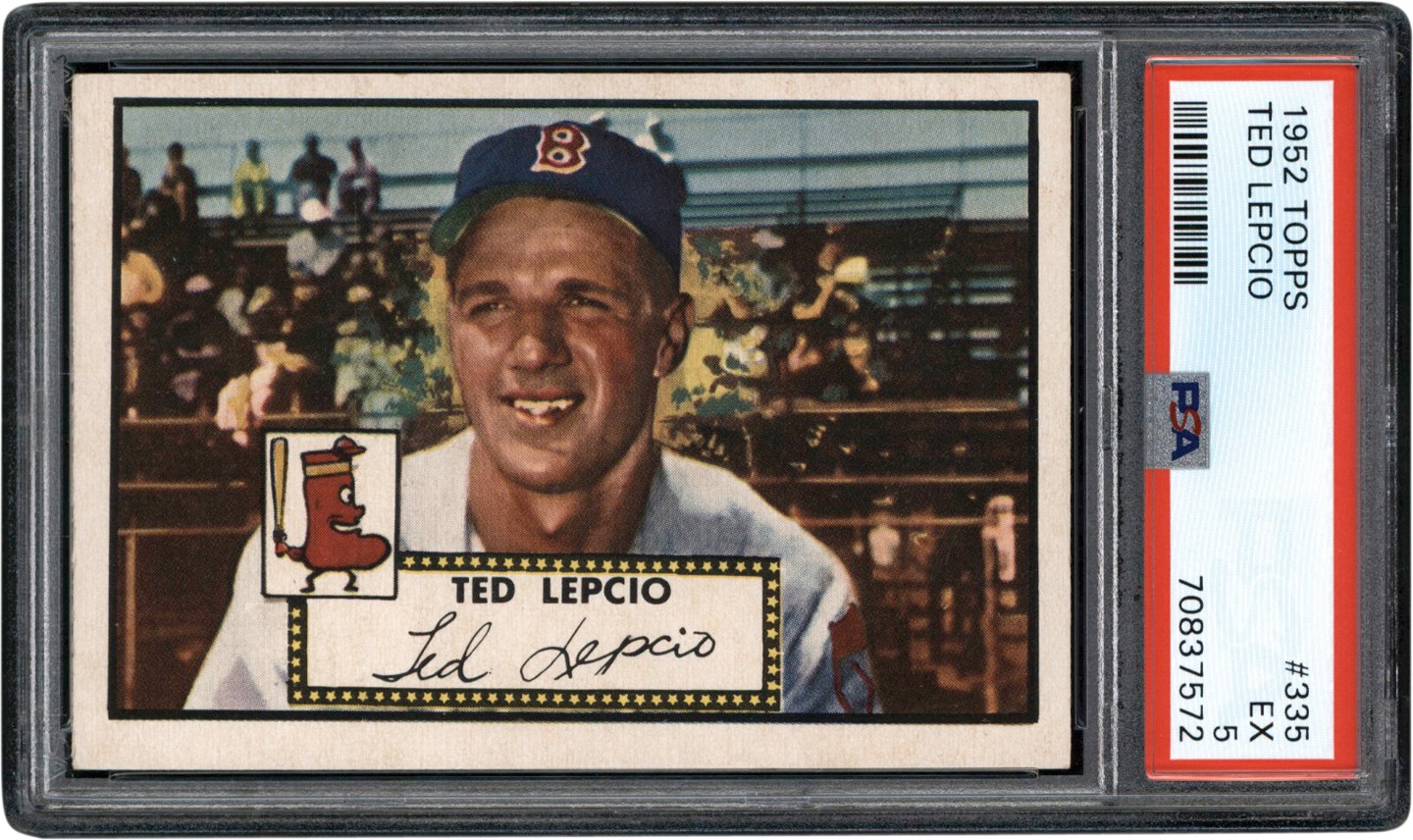 - 1952 Topps #335 Ted Lepcio PSA EX 5 - Newly Discovered Example