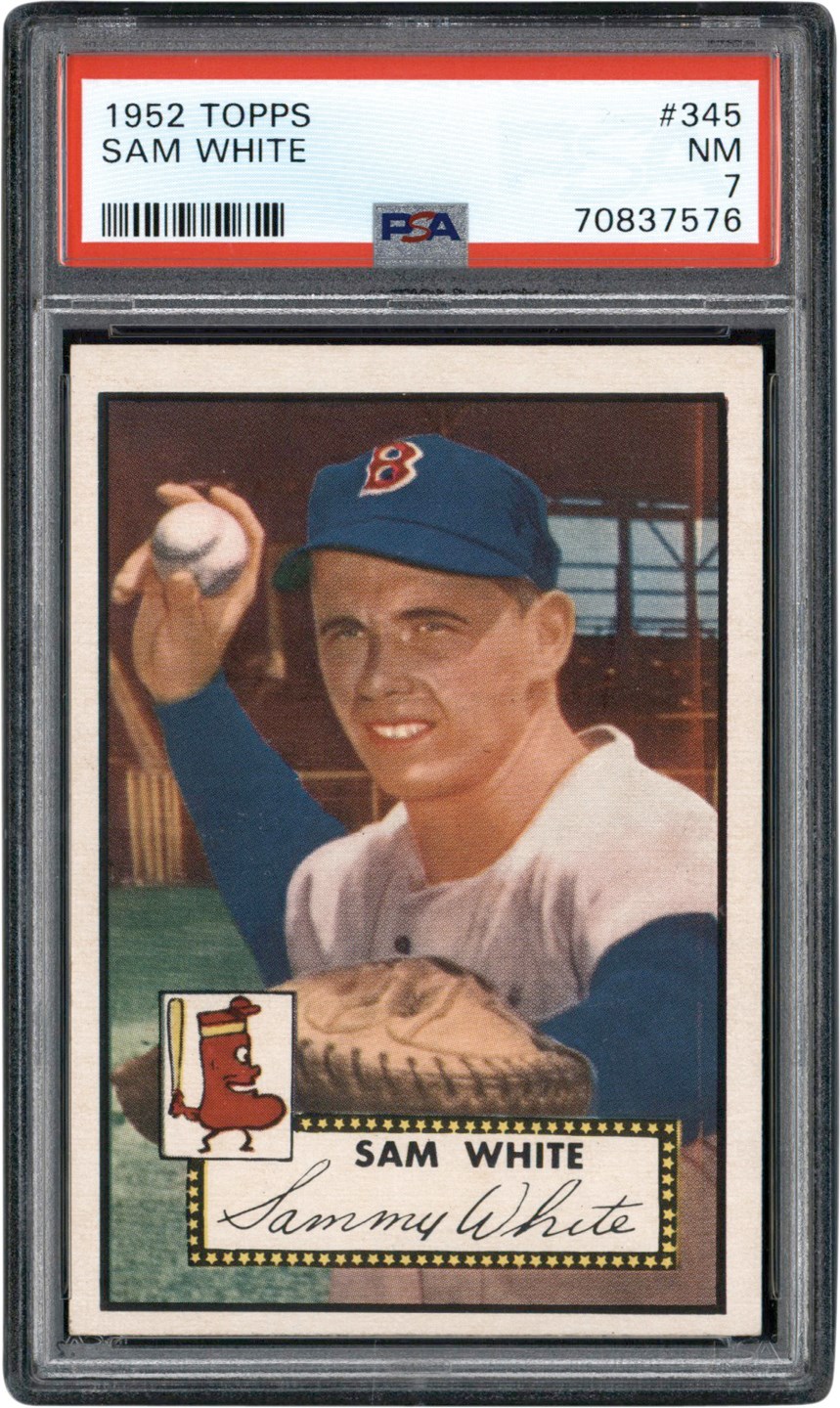 - 1952 Topps #345 Sam White PSA NM 7 - Newly Discovered Example
