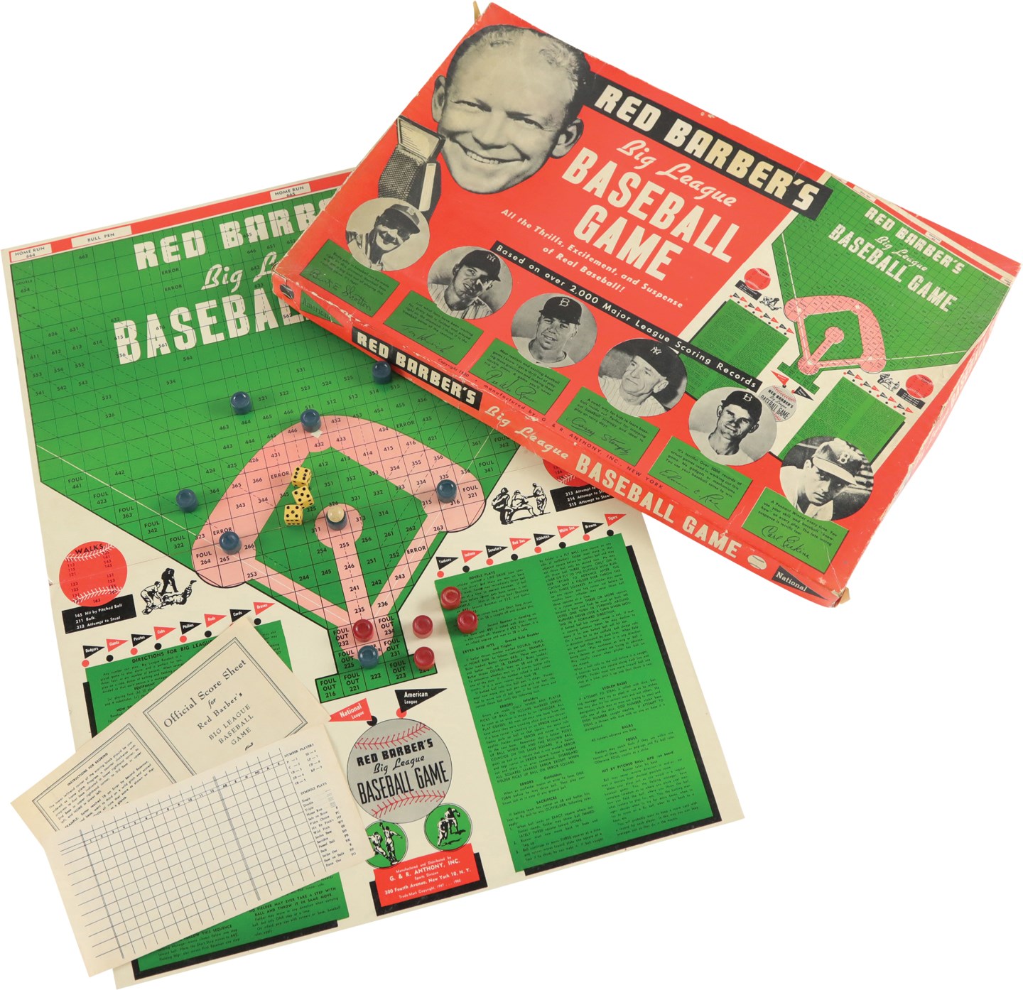 Baseball Memorabilia - 1950 Red Barber's Big League Baseball Game w/Original Box