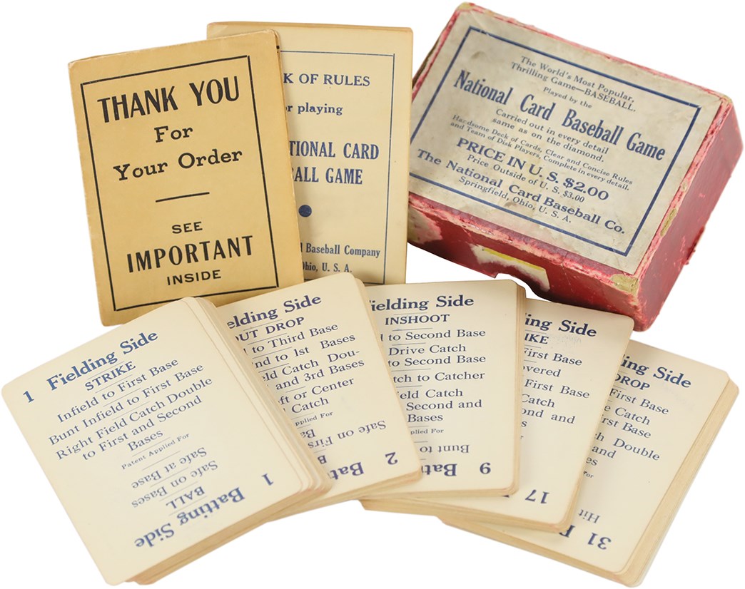 Baseball Memorabilia - 1923 The National Card Baseball Game in Original Box