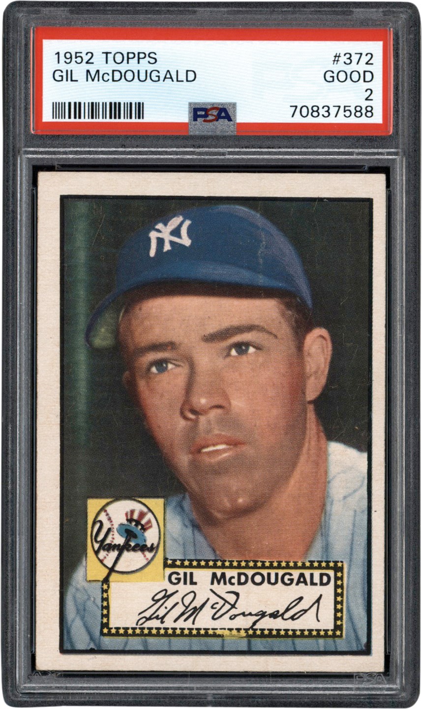 - 1952 Topps #372 Gil McDougald PSA GD 2 - Newly Discovered Example