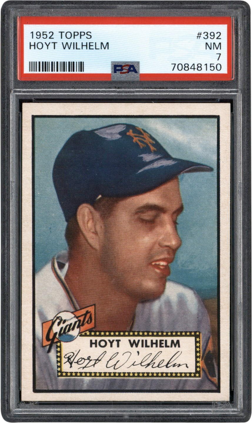 - 1952 Topps #392 Hoyt Wilhelm PSA NM 7 - Newly Discovered Example
