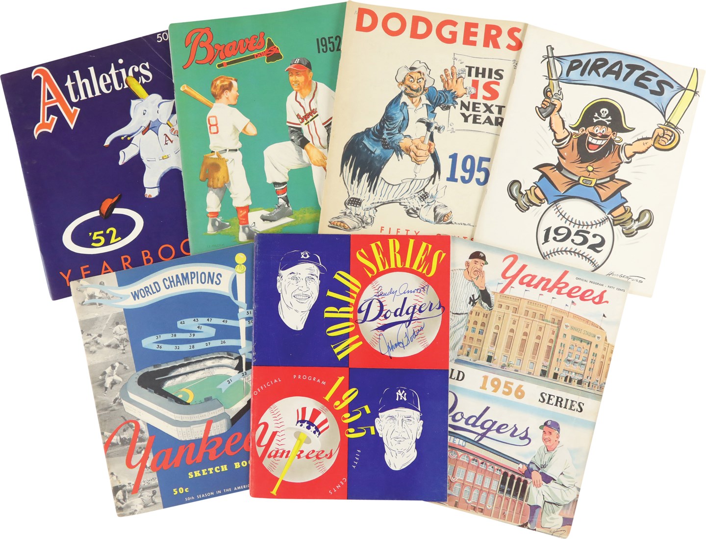 Baseball Memorabilia - World Series Programs & Yearbook Collection (7)