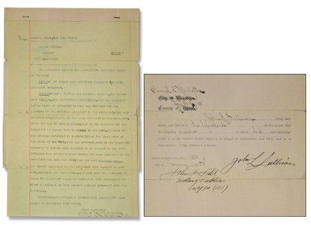 - 1898 John L. Sullivan Signed Child Labor Document
